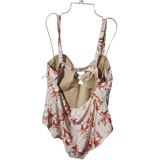 Old Navy Plus Sizes Women Tie Front One Piece Swimsuit 3X Orange - Picture 3 of 9